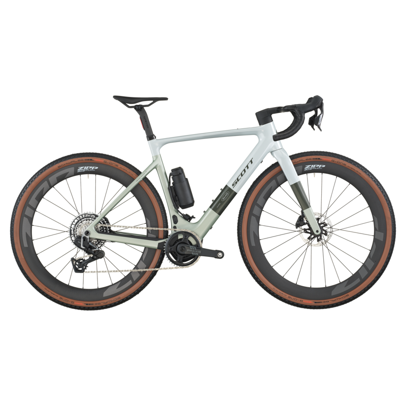 Scott Solace 10 eGravel Bike in Pale Green/Beluga Grey