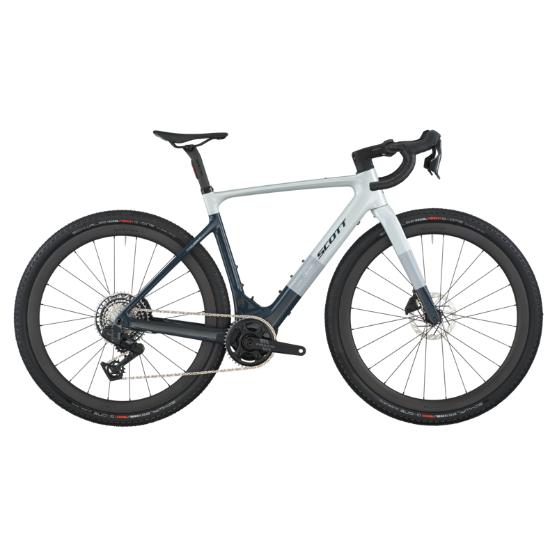 Scott Solace 20 eGravel Bike in Squid Blue/Beluga Grey