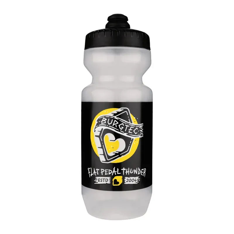 Burgtec Guzzle Water Bottle in Flat Pedal Thunder
