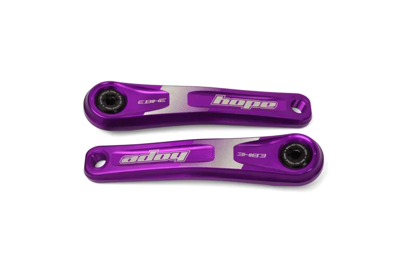 Hope E-Bike 155mm Crankset in Purple