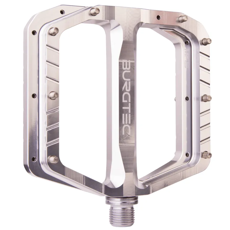 Burgtec MK5 Penthouse Flat Pedals Aluminium Rhodium Silver