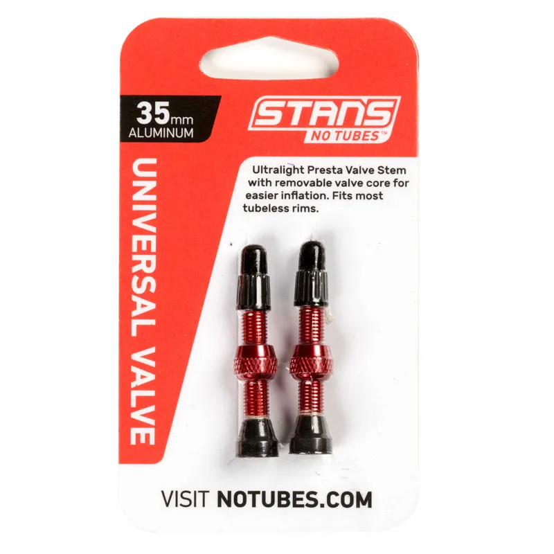 Stans NoTubes Universal Presta Valves Red