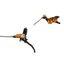 Hope Tech4 V4 Brakes Black/Orange - BRAIDED