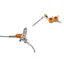 Hope Tech4 V4 Brakes Silver/Orange- BRAIDED