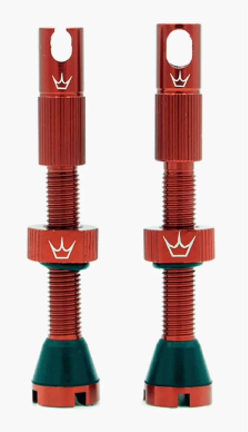 Peaty's X Chris King MK2 42mm Tubeless Valves in Red