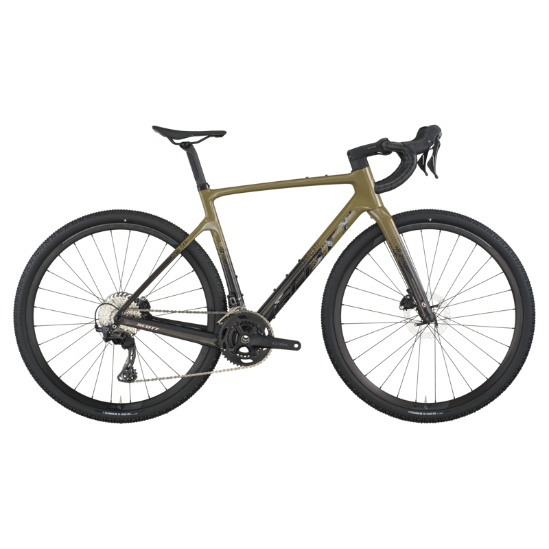 Scott Addict Gravel 40 Gravel Bike in Kaki Green/Carbon Black