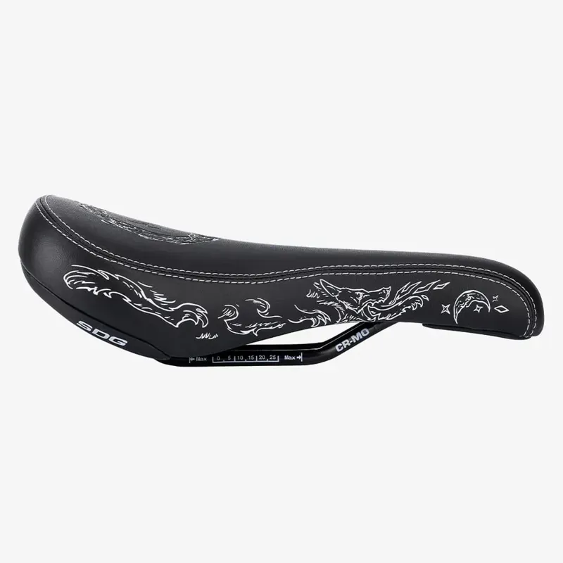 SDG B-Rage Apollo Saddle w/ Cromo Rails in Black/White-3